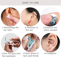 Hadiyah vente en gros jetable oreille Piercing pistolet Kit sécurité saine boucle d'oreille perceur outil Machine goujons nez lèvre corps accessoires