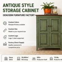 Buffet de rangement moderne de luxe en bois vert pour salon avec tiroirs