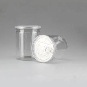 Nhiều Kích Thước <span class=keywords><strong>Pet</strong></span> Jar Nhựa Pop Top Lon Cho Thực Phẩm Với Nắp Mở Dễ Dàng - Product Image 6