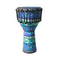 Djembe africain coloré en PVC de 11 pouces, tambour à main pour une utilisation en intérieur et en extérieur