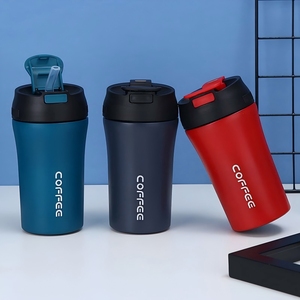 Vaso de Café Portátil de Acero Inoxidable de 420 ml con Aislamiento al Vacío y Doble Orificio para Beber - Product Image 6