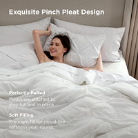 Ensemble de literie 7 pièces, ensemble de couette et de draps, microfibre ultra-douce avec alternative au duvet, drap-housse à poche profonde, certifié OEKO-TEX
