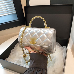 Mini Bolso de Mano Estilo 2026 para Mujer, de Gamuza, con Cadena Cruzada, Cierre de Diamantes, Tipo Clutch - Product Image 2