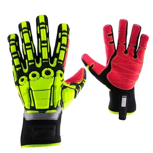 High risk oilfield impact tpr mechanical work gloves