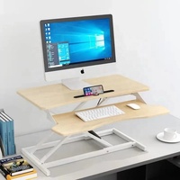 Station de travail électrique ergonomique de haute qualité en gros, réglable en hauteur, convertisseur de bureau assis-debout