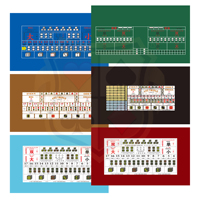 Tapis de table de jeu 1400*2500, imperméable, anti-poussière, impression personnalisée, tissu de velours pour casino, dés, Sic Bo, jeu de société