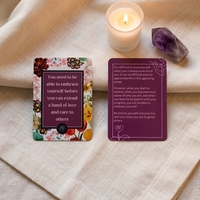 Services d'impression de jeux de cartes d'affirmation personnalisés et de cartes de tarot avec options de papier fantaisie et de papier couché