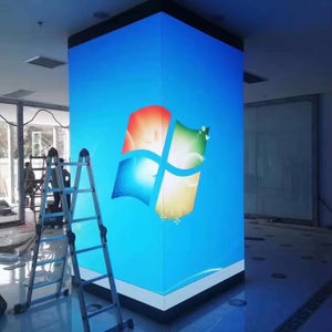 Mur vidéo à bord sans couture à quatre côtés, pilier de colonne d'angle à 90 degrés, écran d'affichage intérieur à LED pour exposition, salon équitable - Product Image 2