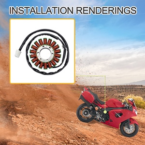 Goofit ขดลวดแม่เหล็กสเตเตอร์รถจักรยานยนต์18ขดอุปกรณ์ทดแทนสำหรับชัยชนะความเร็วสามเท่าการวิ่ง GT เสือ<span class=keywords><strong>1050</strong></span> <span class=keywords><strong>Daytona</strong></span> - Product Image 6