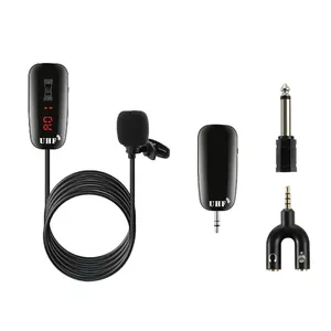 UHF Micro Không Dây Ve Áo Lavalier Micrô Phát Trực Tiếp Ghi Âm 50M Cho Máy Quay Phim Điện Thoại Máy Tính Xách Tay