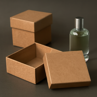 Boîte de parfum personnalisée avec couvercle et base, en carton rigide de 2 mm, papier kraft, boîtes cadeaux, estampage à chaud, gaufrage du logo, avec mousse EVA