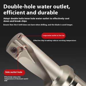 Único Borda <span class=keywords><strong>U</strong></span> Broca Inserir XCMT/QCMT 040104/050204/060204/070304/08/10 Fast Feed TCAP para Brocas Violentas Multiuso - Product Image 4