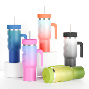 Wholesale Custom logo 40oz Insulated Double Wall Hot Cold Thermal Travel Coffee Mug Vacuum Stainless Steel Tumbler with Handle - Product Image 1