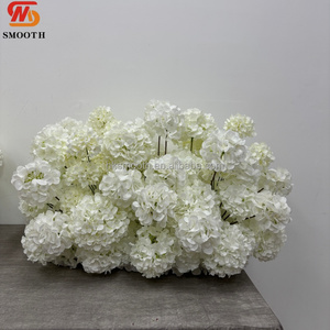 Smooth Pure White Hydrangea <b>Artificial</b> <b>Flower</b> Set Decor Handmade Wedding Backdrop Reusable Classic Style - Product Image 5