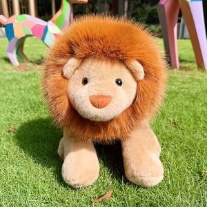 Peluche Leone Carino Realistico Morbido Imbottito Leone con Pelo Lungo Giocattolo Animale di Peluche per Amanti degli Animali Regalo - Product Image 2