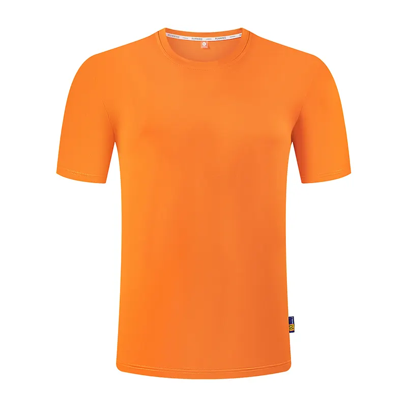 Camiseta de alta calidad para hombre, camiseta Coolmax personalizada, color naranja, varios colores