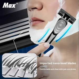 <span class=keywords><strong>Liyu</strong></span> Dùng Một Lần Hướng Dẫn Sử Dụng Dao Cạo Với Lớp 5 Lưỡi Thép Không Gỉ Cho Khuôn Mặt Và Cơ Thể Cạo Râu Nam Sử Dụng Nhựa Xử Lý - Product Image 3