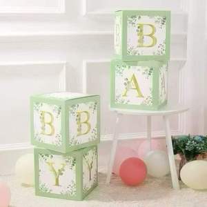 Set di Scatole con Lettere BABY in Stile Boho, Orso di Eucalipto, Decorazioni Neutre per Baby Shower e <span class=keywords><strong>Gender</strong></span> Reveal Party - Product Image 5