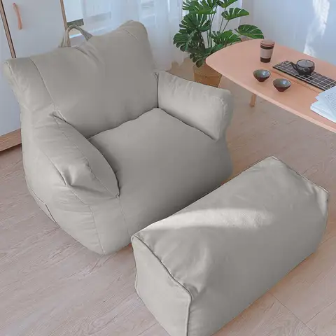 living room chair sofa set lazy sofa chair kids sofa chair with stool bean bag cover