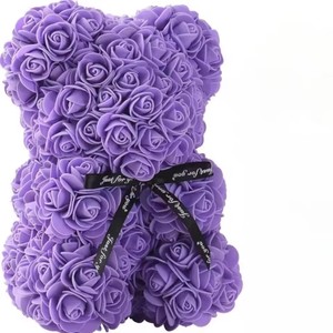 Oso de Peluche con Rosa Eterna Artificial para Mamá, Regalos y Decoración para el Día de la Madre, Cumpleaños, San Valentín, Aniversario, Miniaturas - Product Image 4