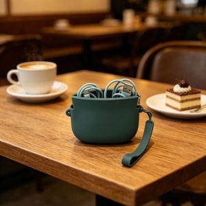 Silicone Zipper Coin Purse & Earbud Case Compact Portable Water Resistant <b>Mini</b> <b>Pouch</b> for Coins and Cards - Product Image 1