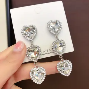 Cz Kleurrijke Diamond Verklaring Vintage Dames Jeweries Earing Voor Vrouwen Ontwerp Luxe Oorbel