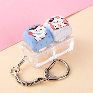 พวงกุญแจรูปแมวน่ารัก บีบเล่นได้ ช่วยคลายเครียด ใช้ติดกับคีย์บอร์ดได้ - Product Image 3