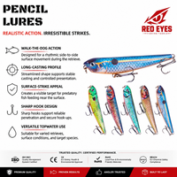 Échantillon Gratuit - Leurre Flottant 3D Imprimé ABS Red Eyeds Micro Z Dog pour Pêche en Eau Salée - Ensemble de Leurres Durs Anti-Skunk