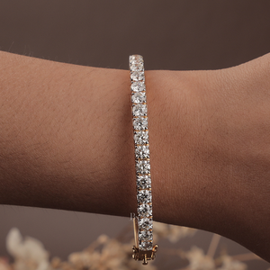 Elegant <b>Silver</b> 10K 14K 18K Gold Diamond Freshwater Pearl <b>Charm</b> <b>Bracelet</b> <b>for</b> Women Luxury Fashion Jewelry Gift Custom Design - Product Image 4