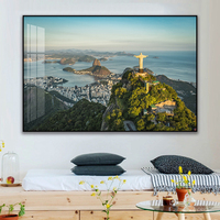 Cristal porcelaine peinture paysage Rio de Janeiro la ville de dieu mur Art cadre pour salon décoration impression affiche maison