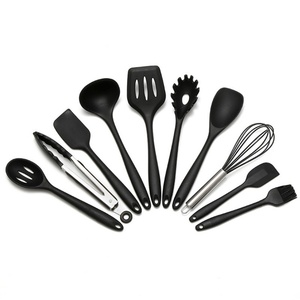 Fournisseur chinois vend un ensemble de 10 ustensiles de cuisine en silicone de haute qualité, ensemble d'ustensiles de cuisine en silicone - Product Image 1