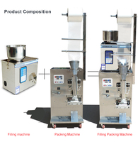 Machine automatique de remplissage et de scellage vertical pour sachets en papier/feuille, petite machine d'emballage de granulés pour épices, café, produits chimiques