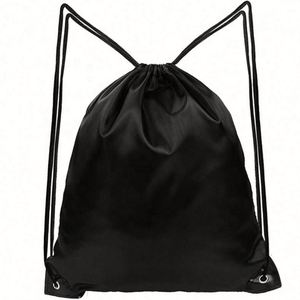 Sac de sport en polyester imperméable personnalisé avec cordon de serrage, idéal pour le basketball, avec logo, robuste, pour les voyages, les activités de plein air, le rangement d'accessoires et comme sac à dos pour livres - Product Image 3