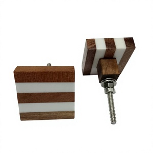 Perillas de resina hechas a mano con rayas blancas y negras, ecológicas, duraderas y modernas para cajones de dormitorio, hogar, bar, hotel y gabinetes de cocina - Product Image 3