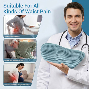 Bantal Penyangga Pinggang Busa Memori Ergonomis Khusus dengan Lapisan Jala 4D yang Bernapas untuk Mengurangi Nyeri Punggung di Kursi Kantor - Product Image 4