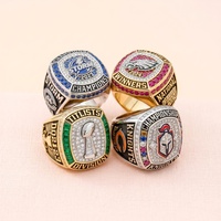 Bague de championnat de baseball en alliage or rouge, fournisseur OEM, durable, décoration sportive, haute qualité