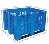 Palette en plastique industrielle durable 1200x1000mm pour le stockage des fruits et la logistique en promotion