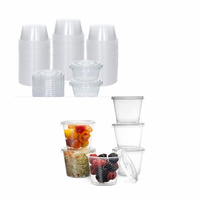 Soy Sauce PP Soy Cup To Go Pot Take Away Plastic Restaurant Sauce Container Black Small Portion Cups