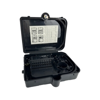 Caja de Distribución de Fibra Óptica Negra de 24 Núcleos, IP65 Impermeable, ABS, Caja de Terminación FTTH, Caja de Empalme NAP CTO ODP ODB FAT