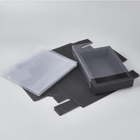 Boîtes à tiroirs kraft rectangulaires noires personnalisées avec fenêtre en plastique PVC recyclable Party Favor et emballage cadeau pour la Saint-Valentin