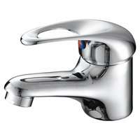 Robinet de bassin de haute qualité en laiton corps unique en zinc poignée robinets chrome robinet de salle de bain