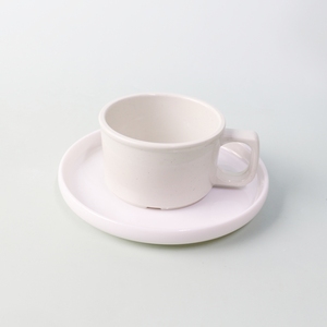 Juego moderno <span class=keywords><strong>de</strong></span> tazas <span class=keywords><strong>de</strong></span> té y café <span class=keywords><strong>de</strong></span> melamina con pajita irrompible, calcomanía con logotipo personalizado, color <span class=keywords><strong>de</strong></span> fábrica, precio al por mayor, platillo incluido - Product Image 5