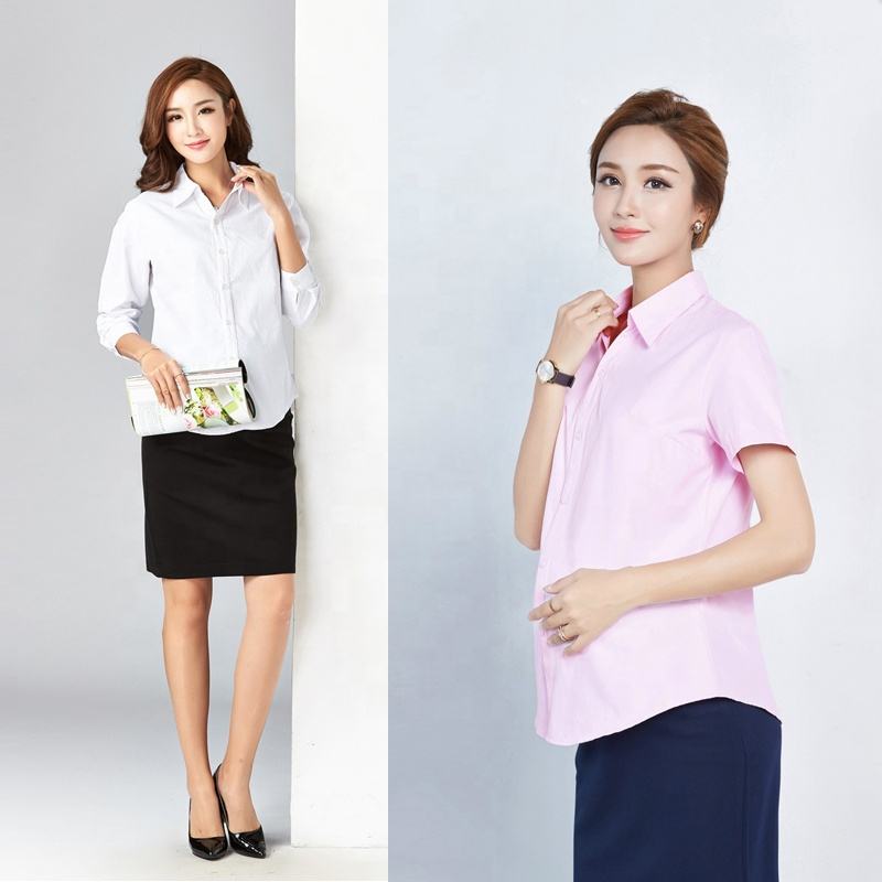 Breathable Maternity Blouses For Work Women's Uniform Shirts