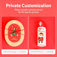 Coffret Cadeau de Noël Personnalisé : Boîte Festive, Thermos, Porte-clés, Bougie Parfumée, Cadeaux d'Entreprise Festifs, Peluche, Métal