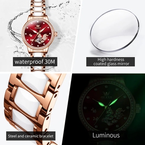 Montre mécanique automatique pour femme OLEVS, bracelet en acier, modèle 7001, livraison directe - Product Image 4