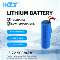 Batterie au lithium HIZY 14500 500mAh 3.7V LiCoO2 Cathode 500 Cycles Grande Capacité Dédiée aux Lampes Torches à Lumière Puissante/Stylos Laser