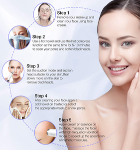 Limpiador de poros Facial portátil, dispositivo eléctrico de succión de espinillas, succión de poros faciales al vacío, removedor de acné y espinillas, 2021 - Product Image 5