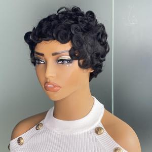 วิกผมแท้ทรงพิกซี่ขนาด 6 นิ้ว ระดับซาลอน 13x4 พร้อมเชือกผูกผมด้านหน้าแบบตัดสำเร็จ ดูแลง่าย ผมแท้เรมี่ - Product Image 2