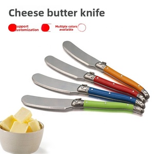 Cuchillo para <span class=keywords><strong>Queso</strong></span> y Untador de Mantequilla de Acero Inoxidable 2CR14 con Mango de ABS Colorido de Grado Alimenticio para Cocina, Hogar y Regalo - Product Image 2