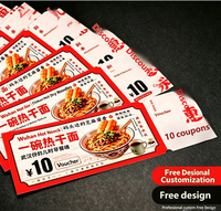 Vouchers cadeaux personnalisés imprimés avec brouillon perforé, coupons promotionnels pour entreprises